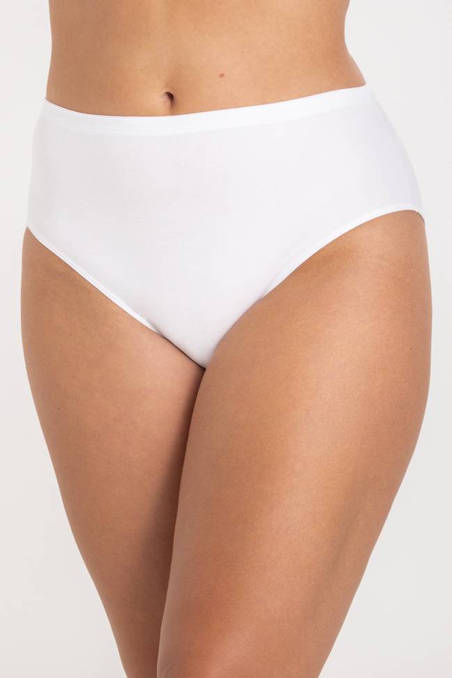 Lot de 4 Culotte midi ORGANIC COTTON blanc