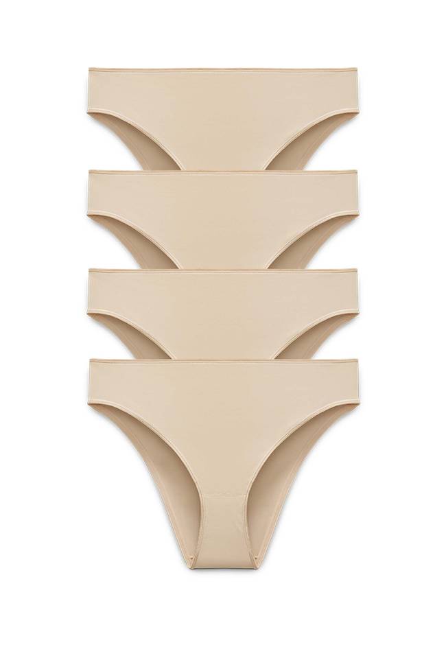 Lot de 4 Recycled Comfort culotte brésilienne beige