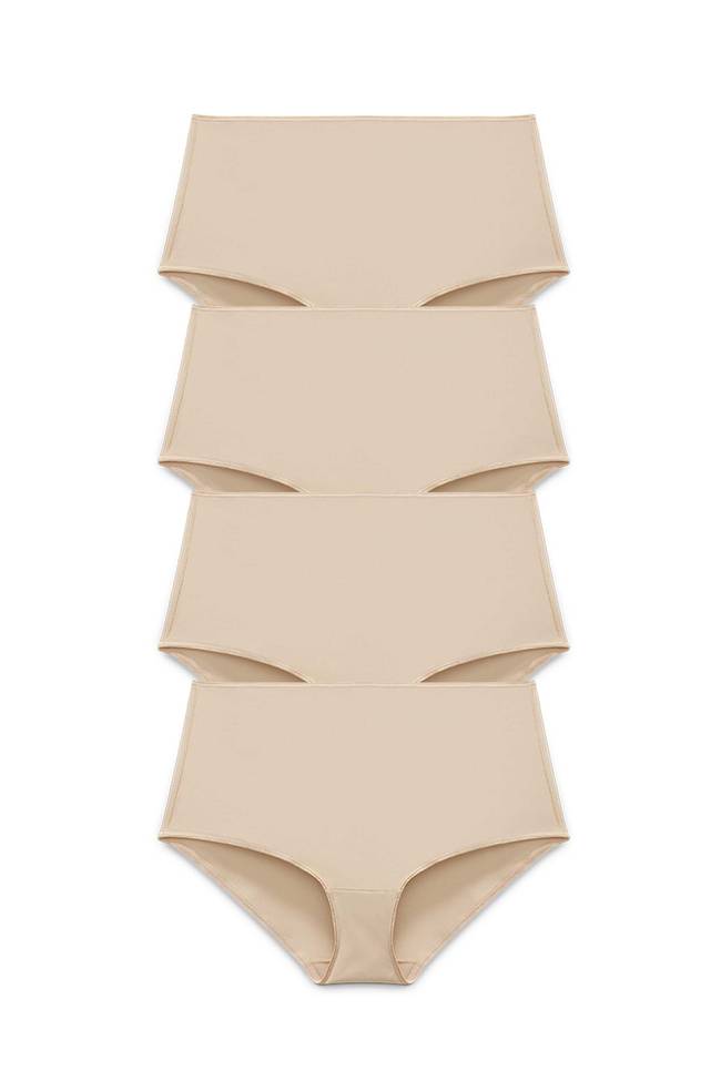 Lot de 4 Recycled Comfort maxi culotte beige