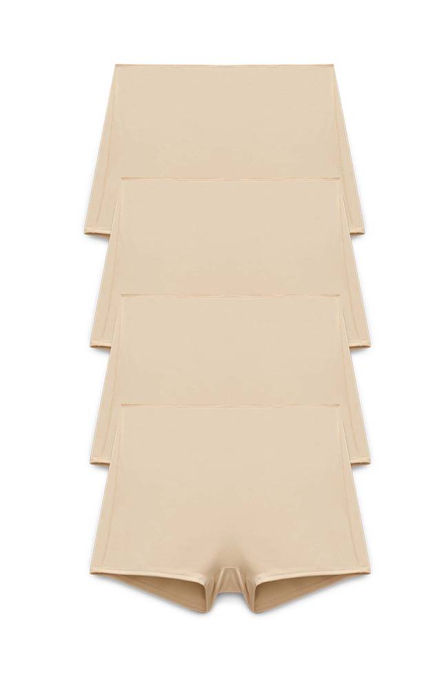 Lot de 4 Recycled Comfort shorty culotte beige