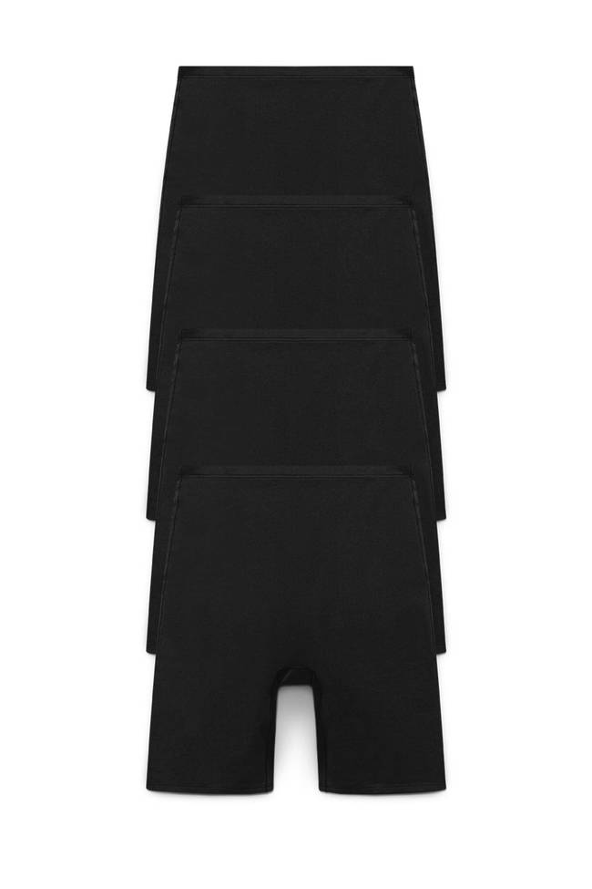 Lot de 4 Culotte ORGANIC COTTON aux longues jambes noir