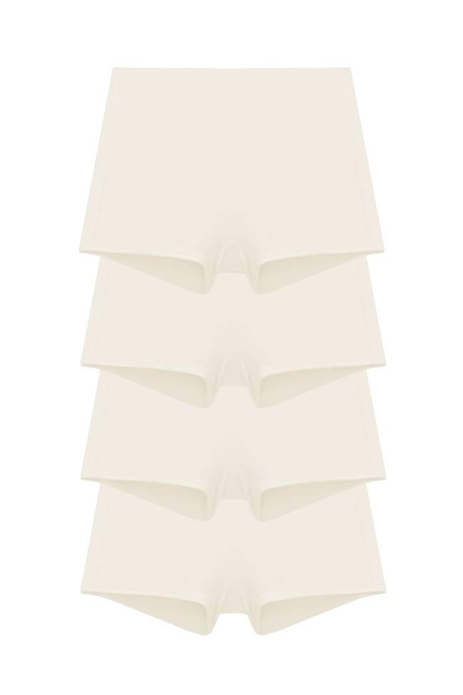 Lot de 4 Recycled Comfort shorty culotte champagne