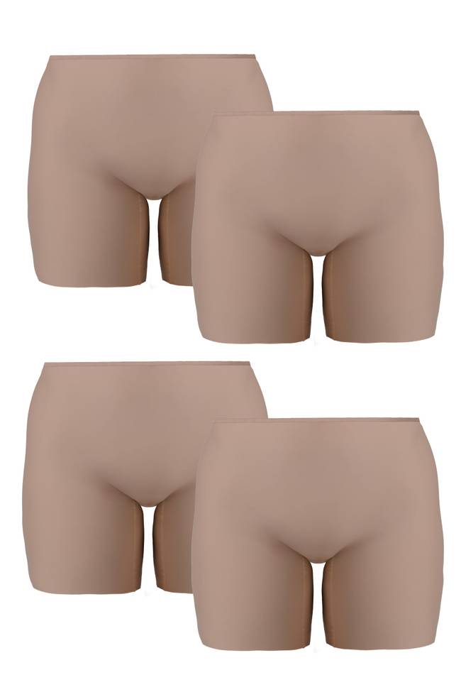 Lot de 4 Culotte à longues jambes COOL SENSATION taupe