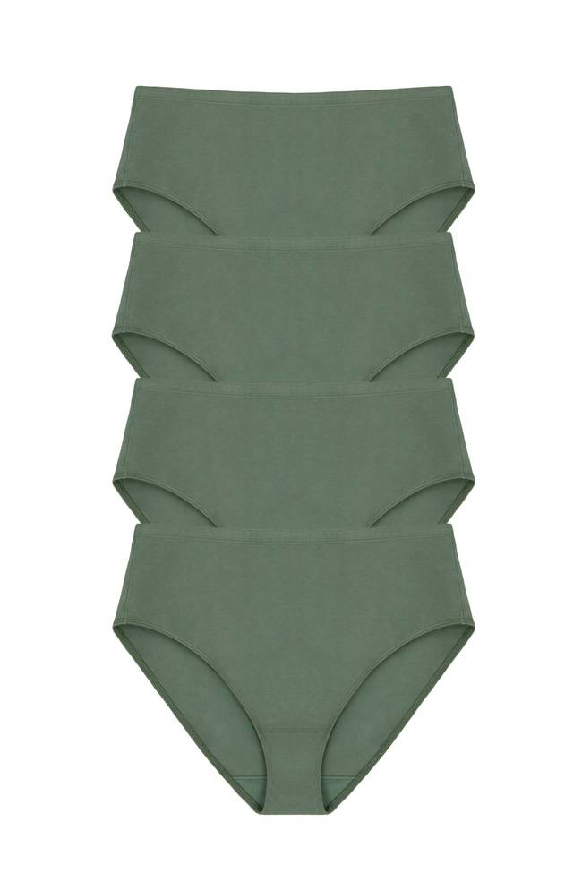 Lot de 4 Culotte midi ORGANIC COTTON vert
