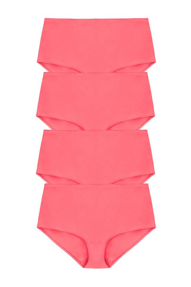 Lot de 4 Culotte maxi ORGANIC COTTON corail