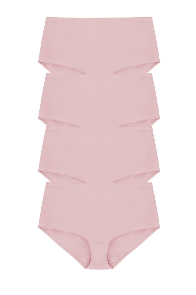 Lot de 4 Culotte maxi ORGANIC COTTON Vieux Rose